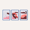 Pink Brush Triptych