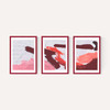 Pink Brush Triptych