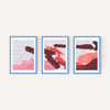 Pink Brush Triptych