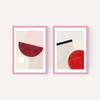 Pink & Red Graphic Set