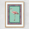 Birdframe Flamingo Medium Oak Frame