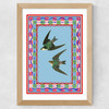 Birdframe Swallows Wide Oak Frame