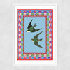 Birdframe Swallows Narrow White Frame