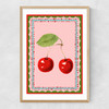 Carnival Cherries Narrow Oak Frame