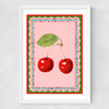Carnival Cherries Medium White Frame