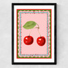 Carnival Cherries Medium Black Frame