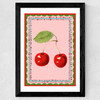 Carnival Cherries Wide Black Frame