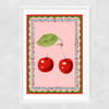 Carnival Cherries Narrow White Frame