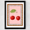 Carnival Cherries Wide Black Frame
