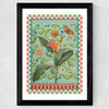 Flora & Pattern I Wide Black Frame