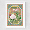 Flora & Pattern II Medium White Frame