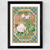 Flora & Pattern II Wide Black Frame
