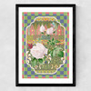 Flora & Pattern II Medium Black Frame