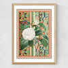 Flora & Pattern III Medium Oak Frame