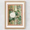Flora & Pattern III Wide Oak Frame