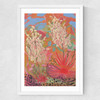 Pink Desert Medium White Frame