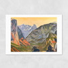 Golden Mountain Pass Unframed Print