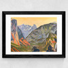 Golden Mountain Pass Wide Black Frame