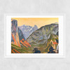 Golden Mountain Pass Narrow White Frame