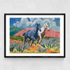 Desert Horses Narrow Black Frame
