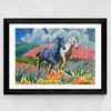 Desert Horses Wide Black Frame