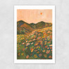 Pastel Poppy Landscape Unframed Print