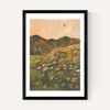 Pastel Poppy Landscape