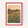 Pastel Poppy Landscape
