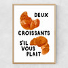 Duex Croissants S'il Vous Plait Narrow Oak Frame