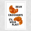 Duex Croissants S'il Vous Plait Wide White Frame