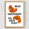 Duex Croissants S'il Vous Plait Wide Oak Frame