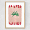 Private Paradise Palm Medium Oak Frame