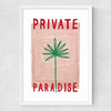 Private Paradise Palm Medium White Frame