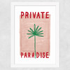 Private Paradise Palm Wide White Frame