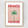 Private Paradise Palm Narrow Oak Frame