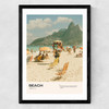 Beach Medium Black Frame