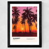 Orange Sunset Wide Black Frame