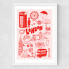 I Love London Medium White Frame