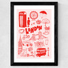 I Love London Wide Black Frame