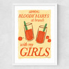 Bloody Mary's at Brunch with My Girls Medium White Frame