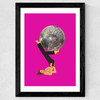Boogie Shoes in Pink Wide Black Frame