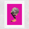 Boogie Shoes in Pink Wide White Frame