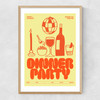 Dinner Party Narrow Oak Frame