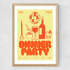 Dinner Party Medium Oak Frame