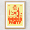 Dinner Party Wide Oak Frame