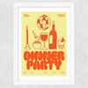Dinner Party Wide White Frame