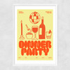 Dinner Party Narrow White Frame
