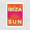 Ibiza Sun Unframed Print
