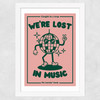 Lost In Music Wide White Frame