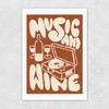 Music & Wine Unframed Print